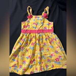Floral Yellow Kids Dress size 6